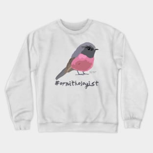 Ornithologist | Pink robin Crewneck Sweatshirt